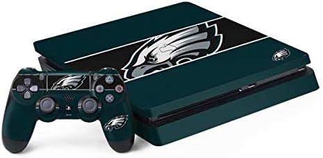 Skinit Decal Gaming Skin Compatible with PS4 Slim Bundle - Officially Licensed NFL Philadelphia Eagles Zone Block Design