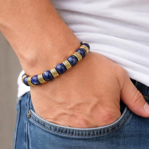 Pulsera de Lapislázuli y Oro para Hombre miniatura 7