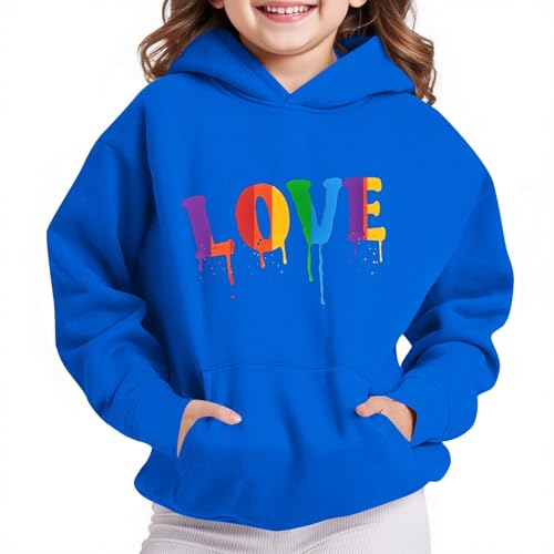 Cute Hoodies for Kids Girls Boys Funny Love Letter Print Sweatshirts Long Sleeve Casual Loose Pullover with Pocket2
