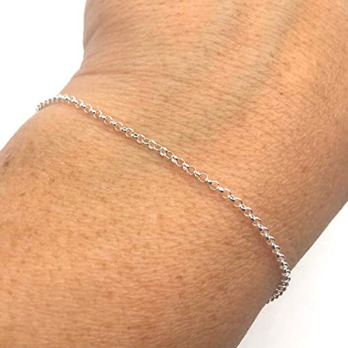 MASBARATA Bracciale ROLO fine in argento sterling