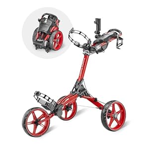 Caddytek CaddyLite Compact 3-Wheel Golf Push Cart – Lightweight, One-Click Folding, Compact Design for Easy Storage & Transport