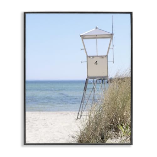 'Summer Beach Hut Clear Skies'| Framed Giclee Art