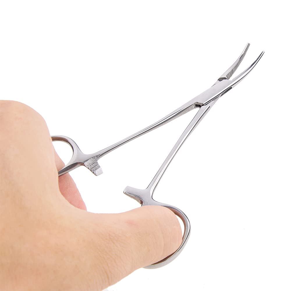 Pinzas hemostáticas curvadas de acero inoxidable 16 cm para anzuelos