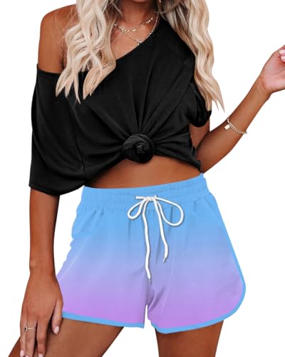 Image of For G and PL Women Summer Floral Beach Boardshorts with Pockets Swim Trunks