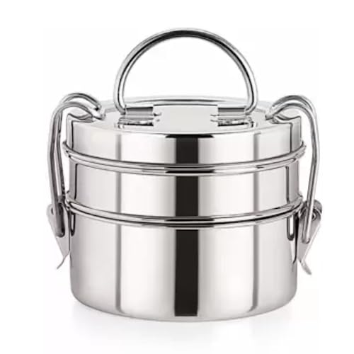Image of Stainless Steel Clip Tiffin sada, Containers Lunch Box Containers Lunch Box (8x3)