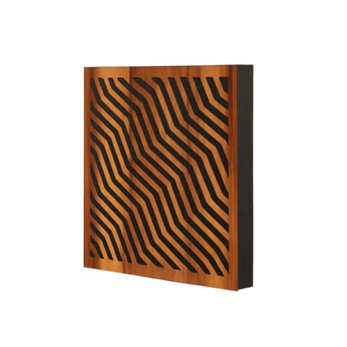 Image of Timber Acoustics Abfuser Mini Acoustic Panel | Diffusion & Absorption | Reduces Echo | For Studios, Home Theatres & Living Spaces | 1ft x 1ft x 2in (Zig-Zag Waves, Set of 4)