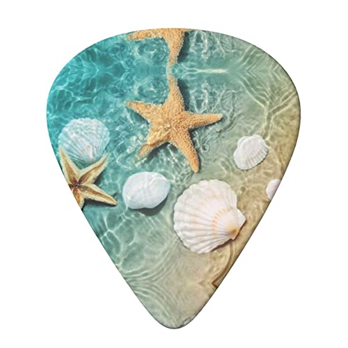 Sea Shell Starfish Lot de 6 médiators pour guitare acoustique, guitare électrique, basse, ukulélé – fins, moyens et… - Les Beatles, Paul McCartney, John Lennon, RIngo Starr, George Harrison Sea Shell Starfish Lot de 6 médiators pour guitare acoustique, guitare électrique, basse, ukulélé – fins, moyens et… – Image 4