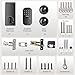 VCHOO Keyless Entry Door Lock Set WiFi Smart App Control Door Lock for Front Door Keypad Deadbolt with 2 Knobs Auto Lock One Time Codes Easy Install, Black