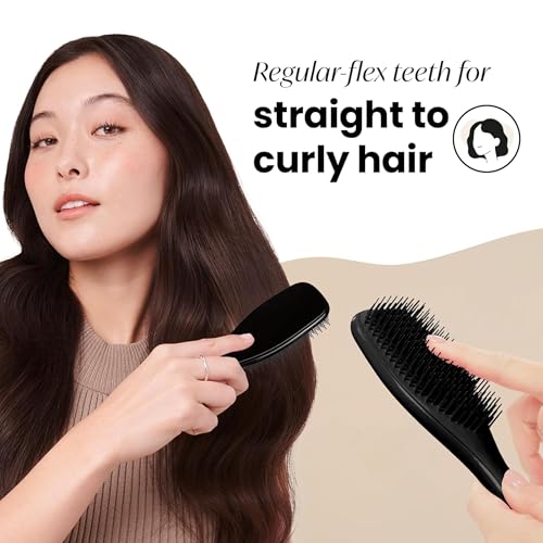 Image of TANGLE TEEZER The Wet Detangler, Liquorice Black, All Hair types, unisex-adult