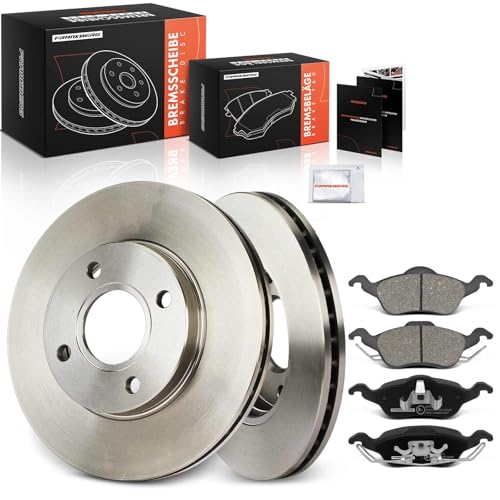 Frankberg 2x Bremsscheiben + 4x Bremsbeläge Mit bremsenschmiermittel Vorderachse Kompatibel mit Focus DAW DBW 1998-2004 Focus Stufenheck DFW 1999-2005 Replace# 3555344 1075558
