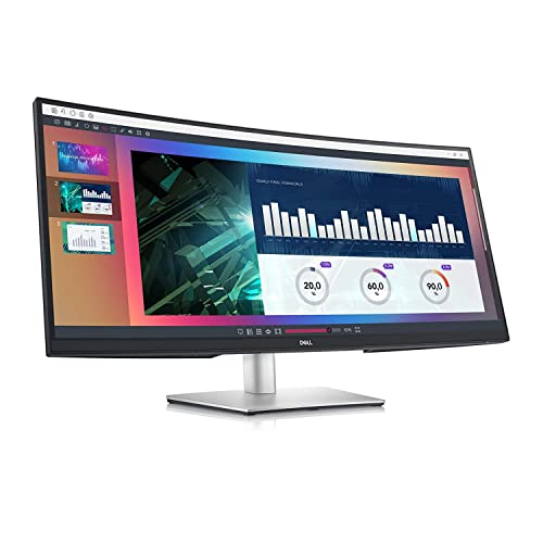 Dell P-Series P3421W 34-Inch Wide Quad High Definition Curved Usb-C Ips Monitor (Black) Bundle With 4-Port Usb 3.0 Hub (2 Items) #TOP3
