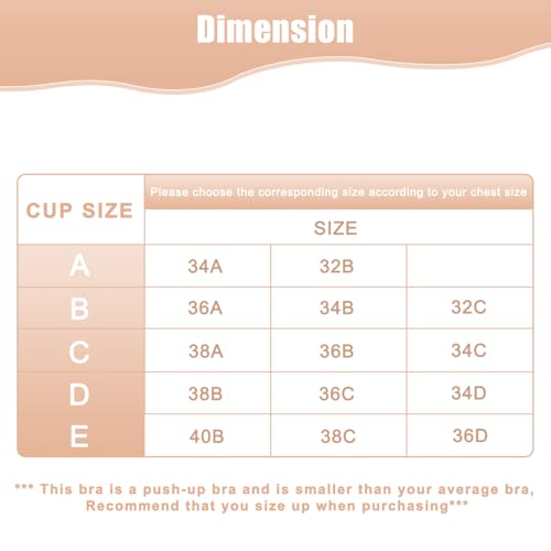 FOX-TECH Strapless Bras, Klebe BHS, Rückenfreier BH Damen, Rutschfestes Trägerloser BH Push Up(Beige,D)