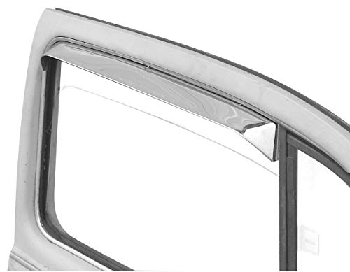Window Vent Shades, Stainless, for Beetle 65-77, Pair, Compatible with Dune Buggy