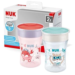 Tasse d'Apprentissage 360° Anti-fuites NUK Magic Cup - 230 ml - Pack de 2