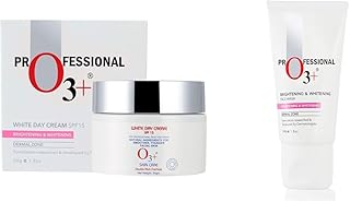 O3+ SPF 15 Day Cream Sun Protection Formula for Normal to Dry &amp; O3+ Brightening &amp; Whitening Face Wash with Cucumber and Al...
