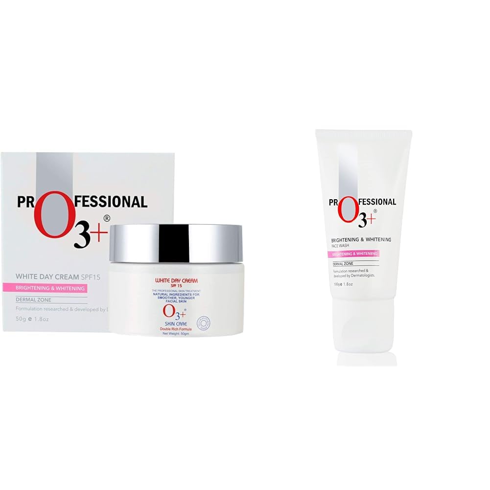 O3+ SPF 15 Day Cream Sun Protection Formula for Normal to Dry & O3+ Brightening & Whitening Face Wash with Cucumber and Aloe Vera Extracts For Sensitive & All Skin Type (100ml) Combo-image-31
