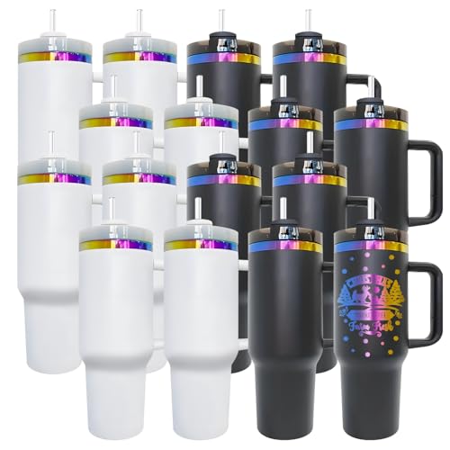 LEFELSUB 40 oz Rainbow Tumbler (16 Black/White)
