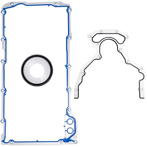 Oil Pan Gasket Rear Main Gasket Set,Fits for GM LS-based V8 Engine,12612350 OS30693R BS40640 12639249 89060436 OS32241,Compatible with Chevy Silverado 500 Tahoe,for GMC Sierra
