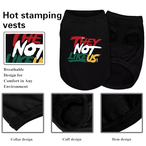Comfortable Polyester-Cotton Dog Shirt –with 'They NOT Like US', Perfect for Small & Medium Dogs, Soft & Stylish Pet Apparel for Everyday Wear. Black M - Image 4