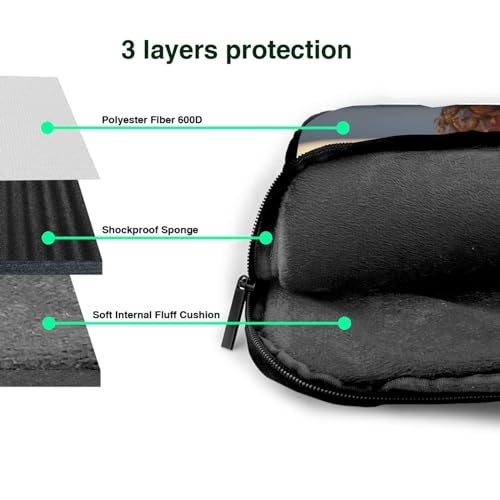Bolso para portátil KHiry negro con diseño de piña miniatura 5