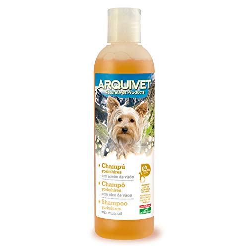 ARQUIVET Champú para Yorkshires con Aceite de visón 250 ml - Productos Especiales para la higiene de Perros - Accesorios...