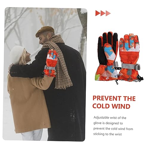 GALPADA 1 Par luvas de esqui luvas impermeáveis ​​de inverno luvas de Inverno luvas de neve luvas de