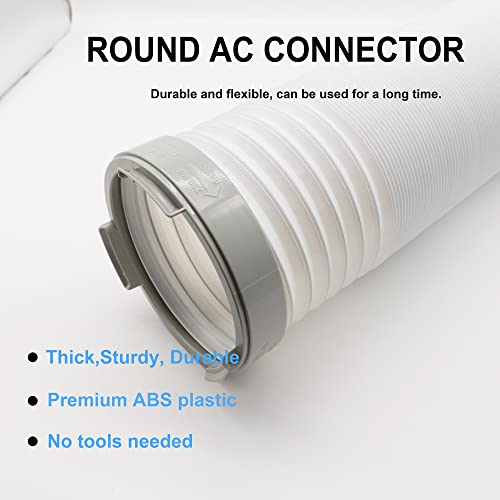 Portable Air Conditioner Exhaust Hose Coupler Window Adapter A/C Connector, 5.9 Inch A/C Coupler Connector, Suit For Air Conditioning Exhaust Port (Round) #TOP4