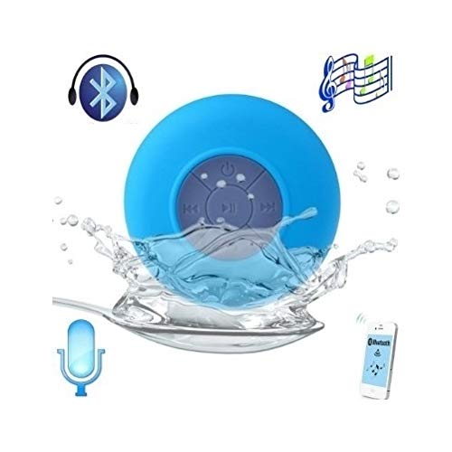 Azul - Mini Altavoz -Impermeable, Inalámbrico, Bluetooth 3.0, Ducha, Piscina, Coche, Manos Libres para iPhone 4/4S, iPhone 5/5S, iPad, iPod y Samsung by DELIAWINTERFEL