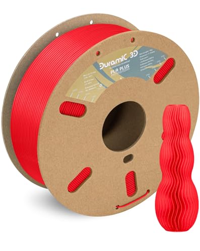 Image of DURAMIC 3D PLA+ Printer Filament 1.75mm PLA Plus Neatly 2Kg Spool(2.2lbs) | PLA Pro Tougher and Stronger, Dimensional Accuracy Probability + /- 0.02mm Rouge red