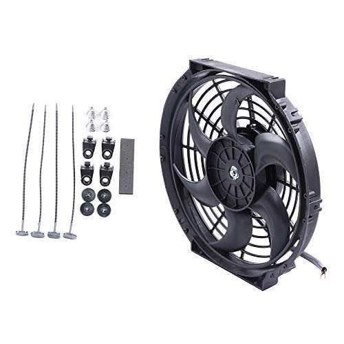 cciyu 10"Inch Universal Slim Radiator Cooling Fan Push Pull Electric 12V Mount Kit