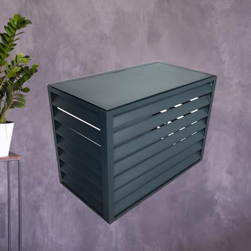 Outdoor Mini Split Klimaanlage Abdeckung Wetterfester Schutz für Außengeräte Verstecken Kondensator mit stilvollem Zaun-Design & UV-beständig...