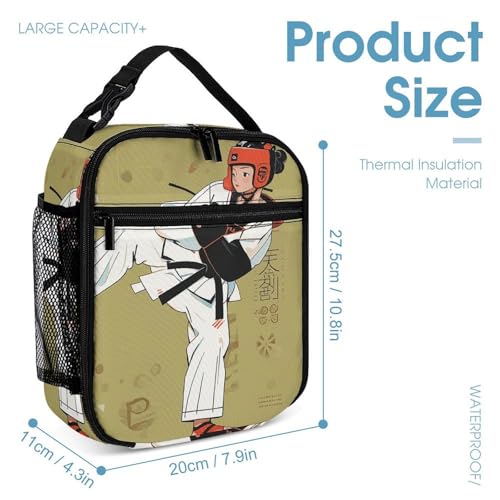 Taekwondo Design Backpack Set 3 Piece, Durable Backpack Insulated Lunch Bag Portable Pencil Case for Men Women4