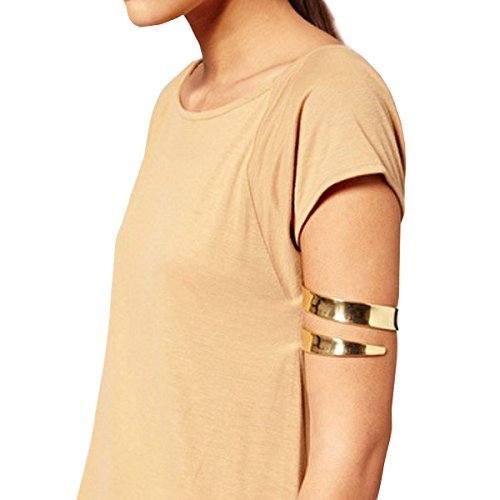 ALoveSoul Adjustable Gold Upper Arm Jewelry Cuff Bracelet Armlet Armband Bangle2