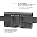 iPhone 14 Pro, 14 Plus Belt Holster with Bulky Phone Case. Chestnut Stitching On Black PU Leather. 3 Strong Magnets Closure. Reinforced Belt Loops with ID Card Slot. (for Rugged Case)