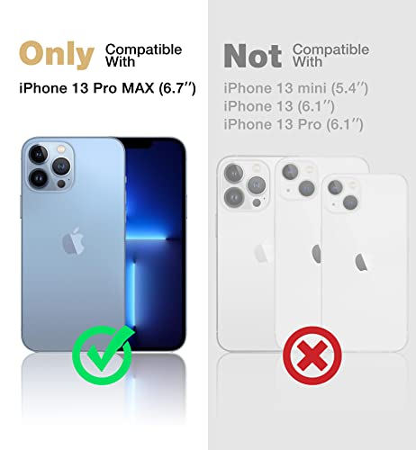 Coque iPhone 13 Pro Max antichoc bleue avec support et protection écran