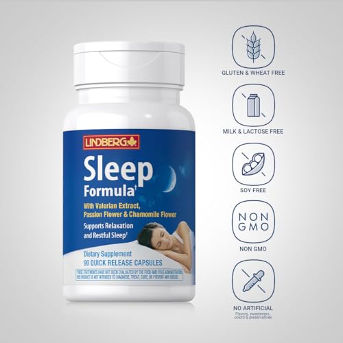 Lindberg 99-569 Valerian Root Extract Complex | 90 Capsules | With Passion Flower And Chamomile Flower | Non-Gmo, Gluten Free Supplement thumb #2