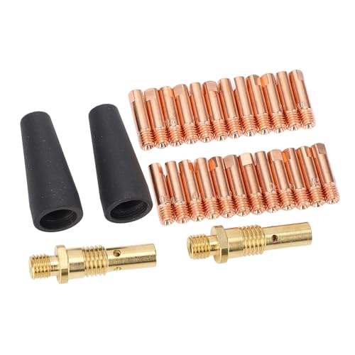 Itonash MIG Kit de Soldadura, 28 Pcs Establece un Núcleo de Flujo sin Gases sin Gases de Latón Difusor de Gas y Puntas de 0.031 Pulgadas de 0.035 Pulgadas, con Diseño de Actualización