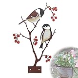 Feiern Sie den kommenden Frühling mit diesen gemalten Meisen und Beeren.