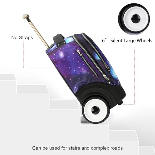 UNIKER Rolling Laptop Bag for 15.6 Inch Laptop, Roller Bag,Backpack with Wheels,20 Inch Wheeled Computer Bag, T5- Galaxy3