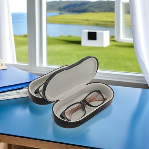 FONDOTIN Étui Rigide à Lunettes de Soleil Double Couche en PU et Fer, Compartiments Indépendants pour Organisation, Protection Optimale, Usage Quotidien et Voyage, Compact et Stylé – vue 6