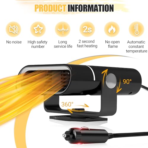 Ouffun A-CAR-HEA-1-2 Heater, Car Heater That Plugs Into Cigarette Lighter thumb #3