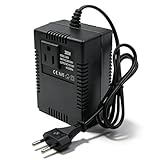 Design portatile ottimizzato per viaggiare: con le sue dimensioni compatte (circa 100 x 75 x 65 mm) e la struttura leggera, questo convertitore di tensione con spina EU è il compagno ideale. Si adatta facilmente a qualsiasi bagaglio da viaggio e ti rende indipendente dalle reti locali da 220 V a 110 V – il perfetto trasformatore di corrente da viaggio