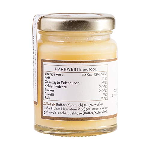 Feinkost Luigi - Trüffelbutter im Glas mit 5% echtem weißen Trüffel (75g) aus Italien