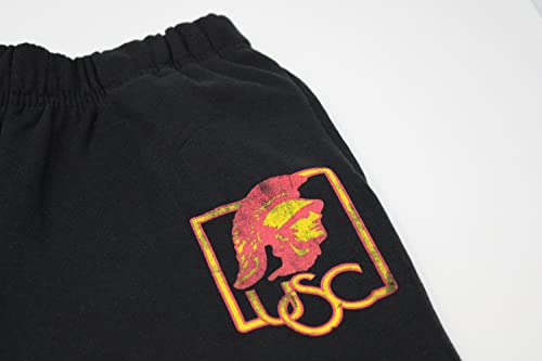 Ripple Junction University of Southern California USC Trojan Retro Logo Womens Fleece Jogger Sweatpants Officially Licensed Black Medium