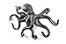 Cast Iron Octopus Hook 11 Inch - Decorative Sealife Metal Wall Hook