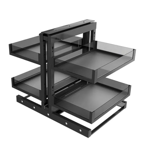 WABMJGW Estantería extraíble para Cocina, Organizador de Esquina ciega, Estante de Almacenamiento extraíble con 4 cestas, estantes Antideslizantes y riel Deslizante silencioso,B-800mm