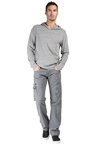 Level 7 Men's Relaxed Straight Canvas Premium Jeans Utility Zipper Pocket4