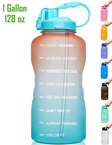 Venture Pal Large 1 Gallon/128 OZ (When Full) Motivational BPA Free Leakproof Water