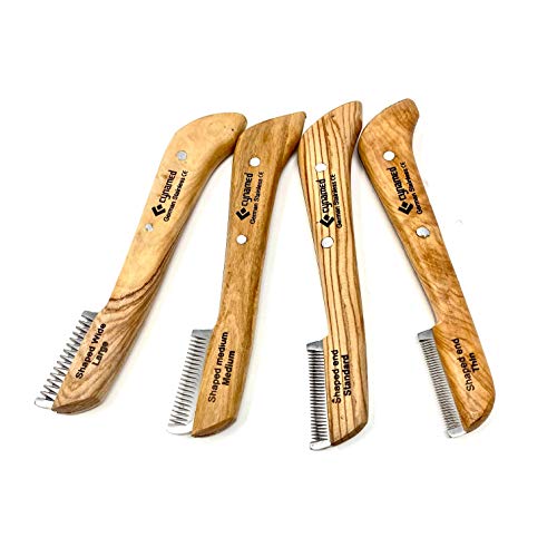 CYNAMED Ferramenta profissional de cuidados para animais de estimação – Faca de descascar, alça de m