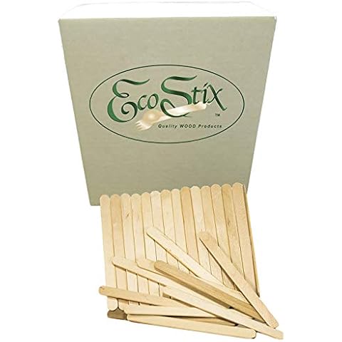 Eco Craft Stix 4-1/2" Wooden Craft Grade Ice Cream Stick - Pack of 1000 Count Cover